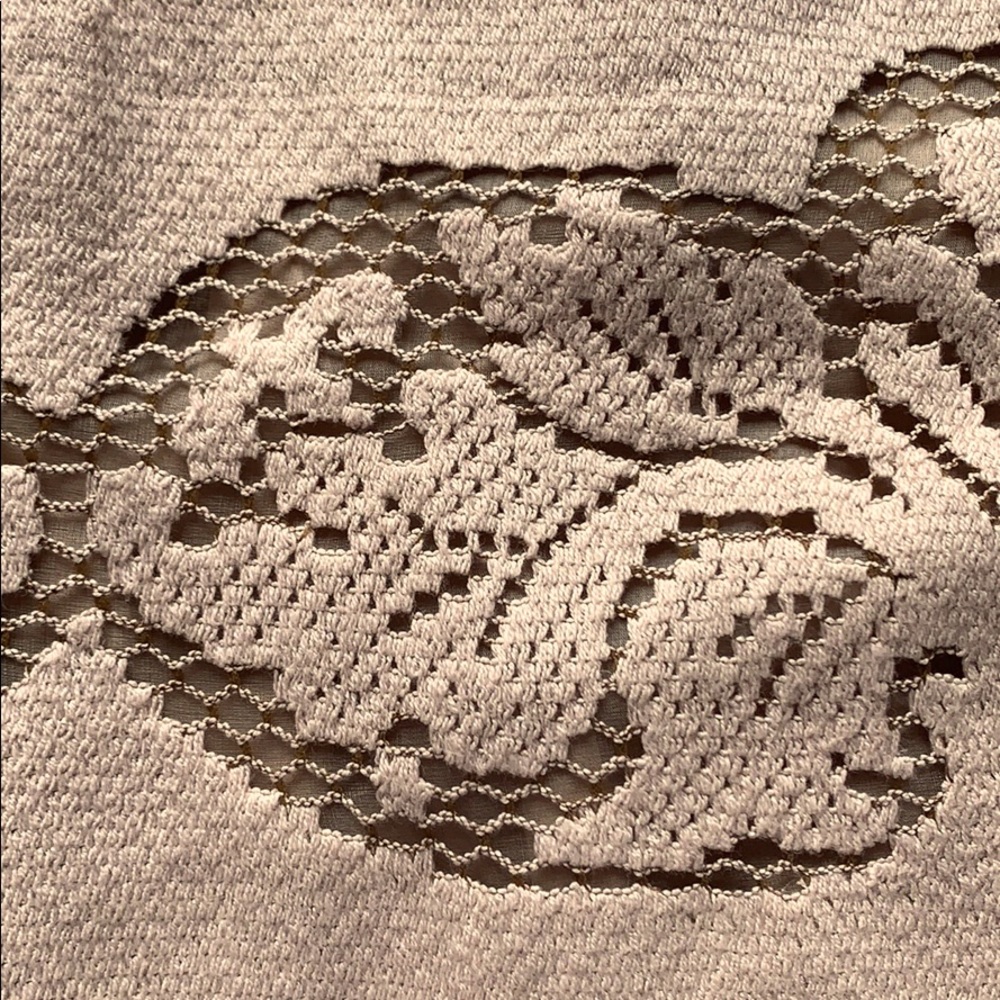 VALENTINO Tan Embroidered Skirt 42 - Picture 4 of 11